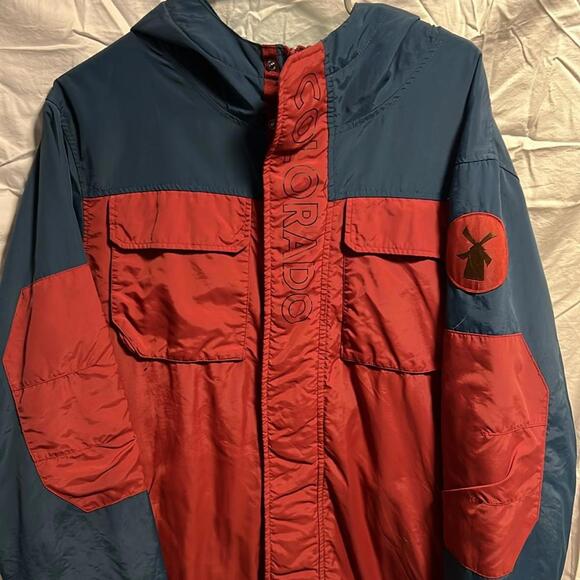 Dutch Bros Other - Dutch Bros, Colorado jacket, red and blue